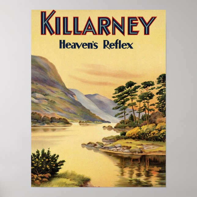 Affiche Travel Killarney Irlande par Railways Vintage (Devant)