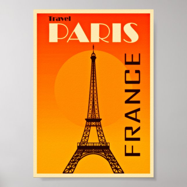 Affiche Travel Paris Retro (Devant)
