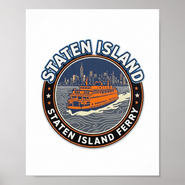 Affiche Traversée du ferry de Staten Island - Aube (Devant)