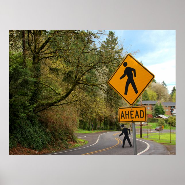 Affiche Traversée piétonne (Devant)