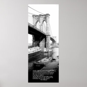 Affiche Traverser Brooklyn Ferry New York City Walt Whitma