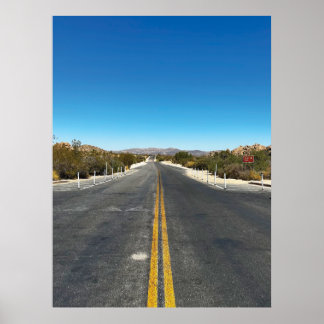 Affiche "Traverser Joshua Tree en voiture."