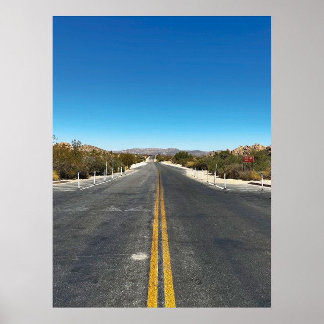 Affiche "Traverser Joshua Tree en voiture." (Devant)