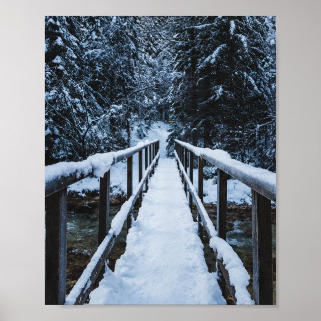 Affiche Traverser la rivière en hiver (Devant)