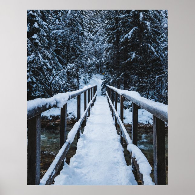 Affiche Traverser la rivière en hiver (Devant)