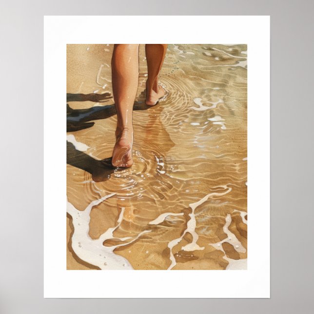 Affiche traverser les vagues du rivage (Devant)