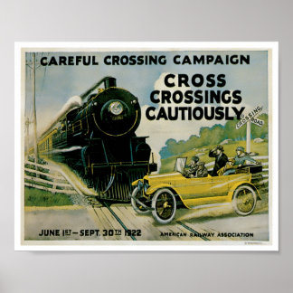 Affiche Traverses de chemin de ferPoster de l'automobile e