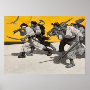 Affiche Treasure Island, 1911 par Newell Convers Wyeth