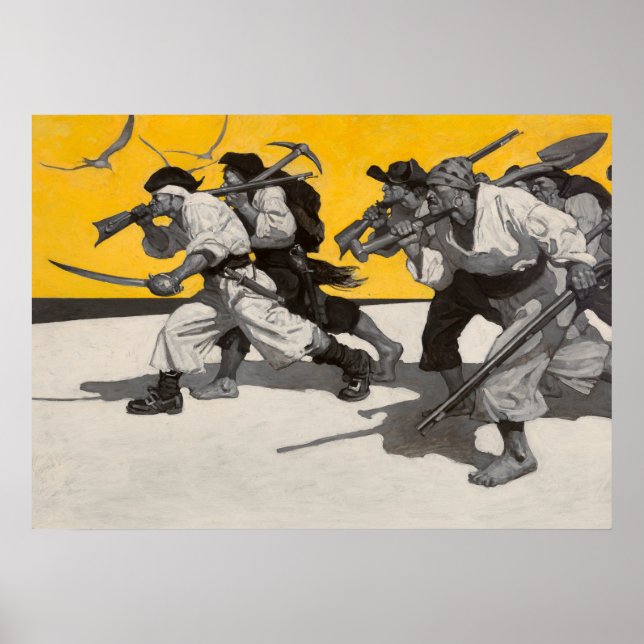 Affiche Treasure Island, 1911 par Newell Convers Wyeth (Devant)