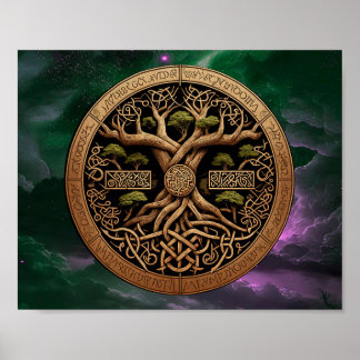 Affiche Tree of Life Yggdrasil