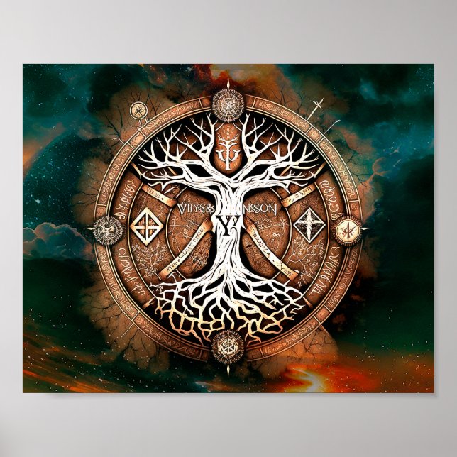 Affiche Tree of Life Yggdrasil (Devant)