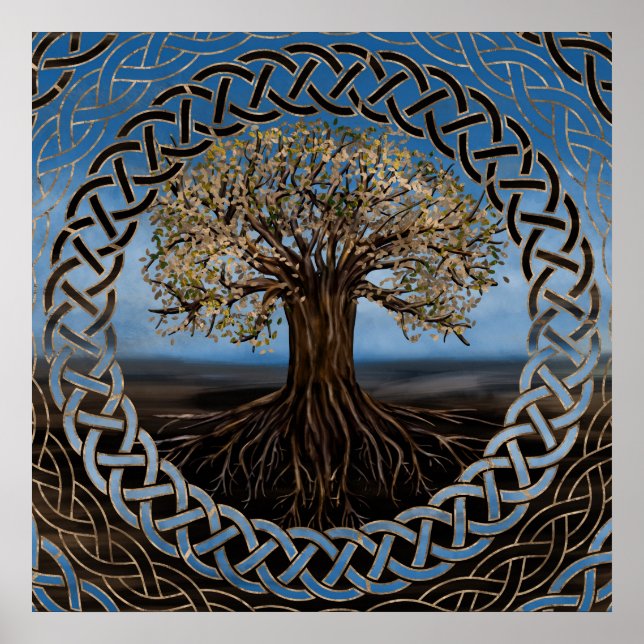 Affiche Tree of life -Yggdrasil drawing (Devant)