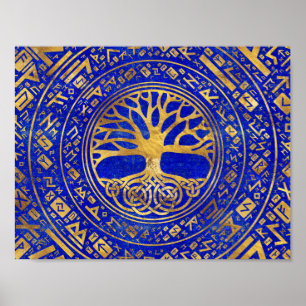 Affiche Tree of life -Yggdrasil - Lapis Lazuli