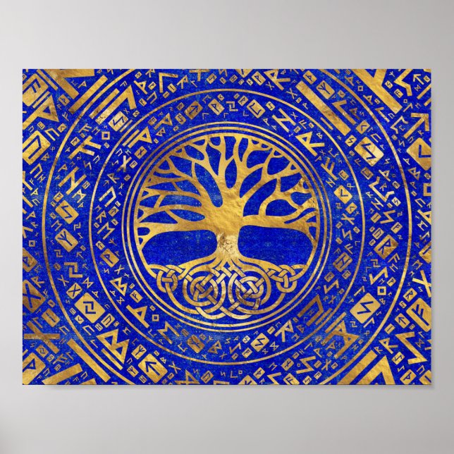 Affiche Tree of life -Yggdrasil - Lapis Lazuli (Devant)