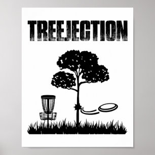 Affiche Treejection Drôle de joueur de golf à disque Frisb