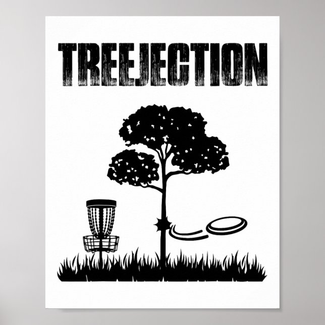 Affiche Treejection Drôle de joueur de golf à disque Frisb (Devant)