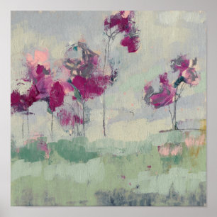 Affiche Treeline Fuchsia