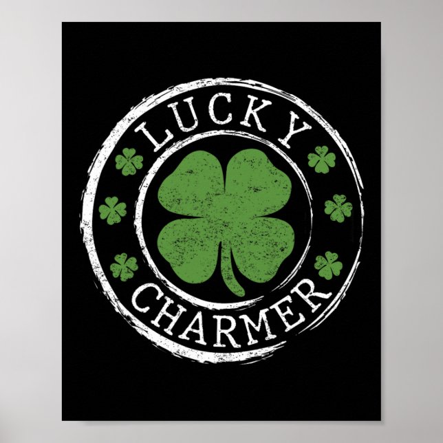 Affiche Trèfle Chanceux Drôle St. Patrick Garçon (Devant)