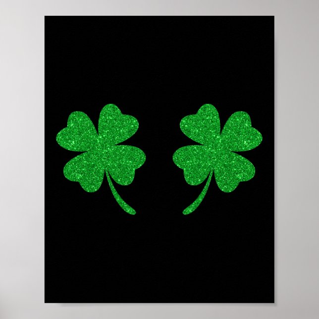 Affiche Trèfle Chanceux Irlandais Fleur St Patrick (Devant)