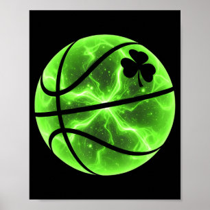 Affiche Trèfle Chanceux Shamrock Basball Saint-Patrick Irl