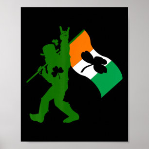 Affiche Trèfle de Bigfoot Saint-Patrick jour de la Saint-P