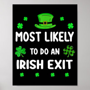 Affiche Trèfle de la Saint-Patrick le plus susceptible de