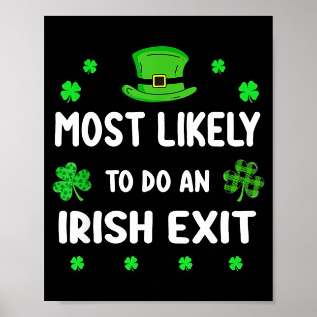 Affiche Trèfle de la Saint-Patrick le plus susceptible de  (Devant)