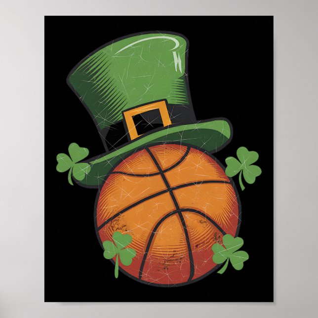 Affiche Trèfle irlandais croquis Leprechaun St Patrick's D (Devant)