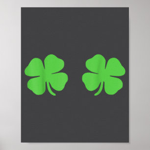 Affiche Trèfle irlandais S Saint St. Patrick's Fête de la