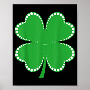 Affiche Trèfle vert chanceux irlandais jour de la saint pa