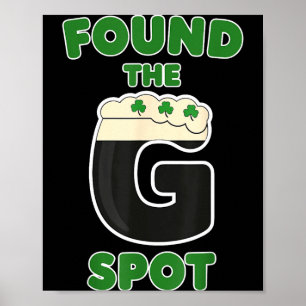 Affiche Trèfles de bière irlandaise Saint-Patrick buvant