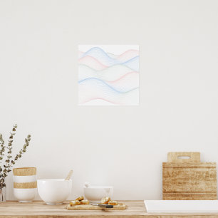 Affiche Treillis pastel en maille ondulée