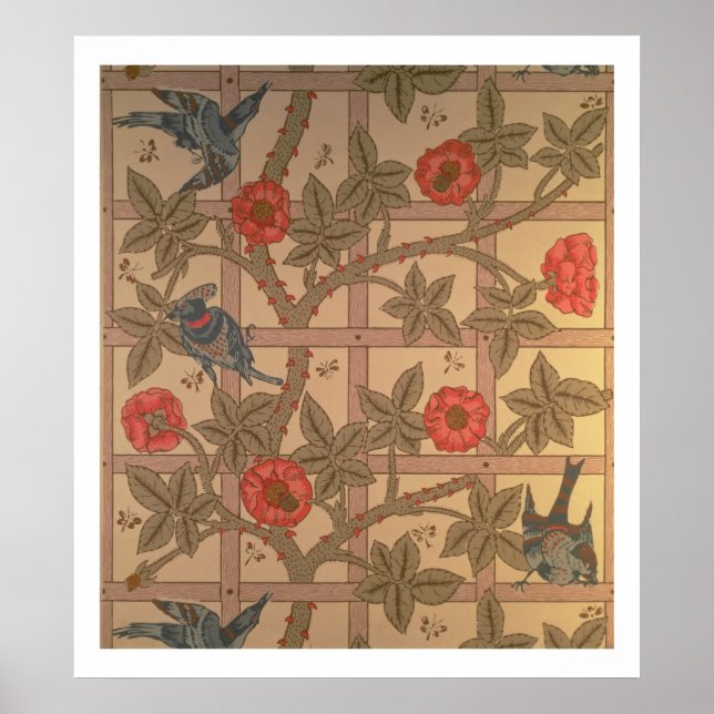 Affiche 'Trellis' wallpaper design, 1864 (Devant)