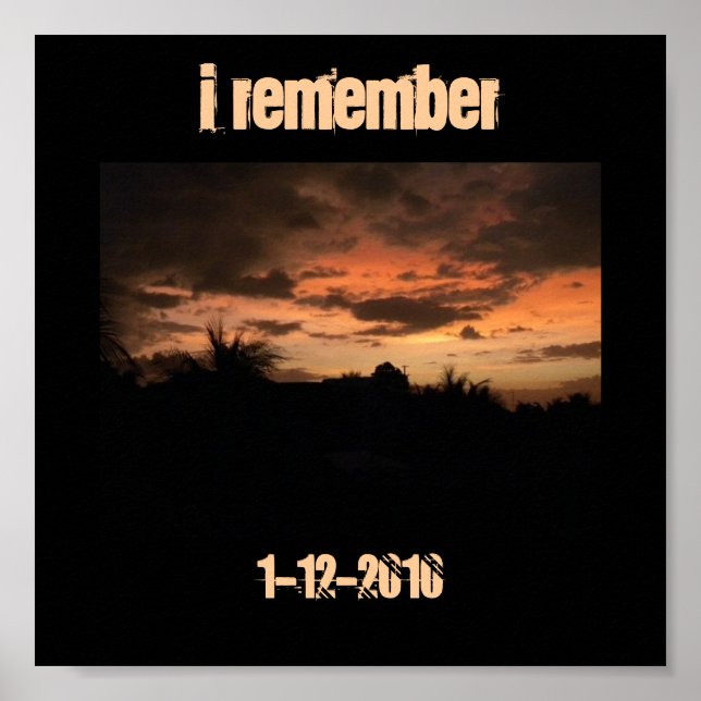 Affiche Tremblement de terre en Haïti (Devant)