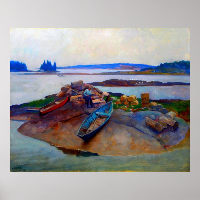 Affiche Trending Traps Martinsville Maine N. C. Wyeth 1934 (Devant)