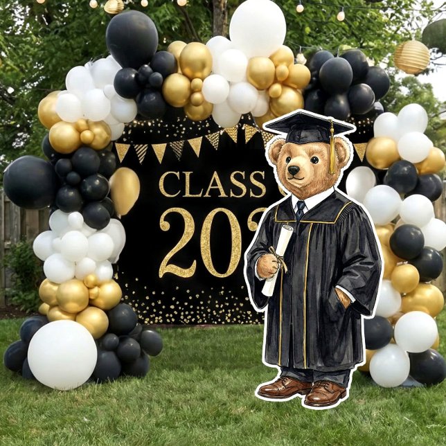 Affiche Trendy Bear Printable Graduation Party Decor (Créateur téléchargé)
