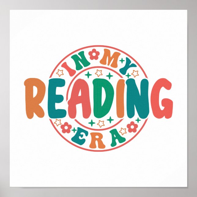 Affiche Trendy Book Lover "In My Reading Era" Sticker (Devant)