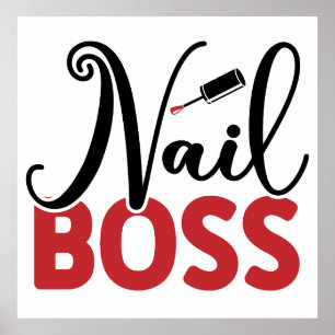 Affiche Trendy Cute Nail Boss Nail Salon