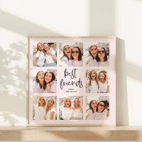 Trendy Script on Blush | Multi Photo Best Friends