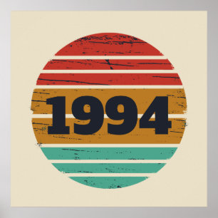 Affiche Trente personnalisé fête d'anniversaire vintage 30
