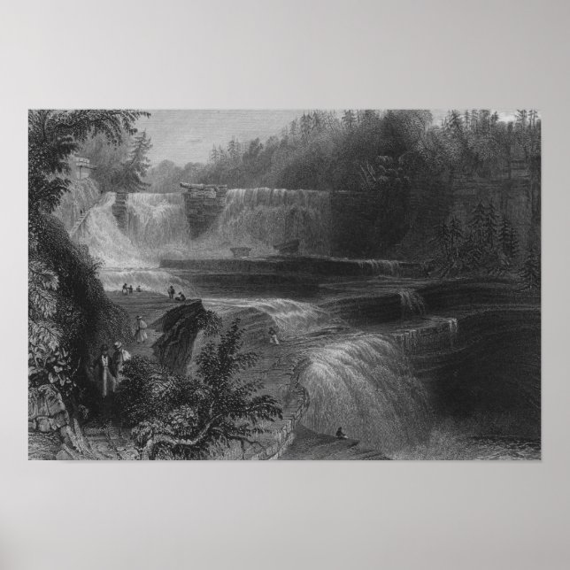 Affiche Trenton High Falls, 1838 (Devant)