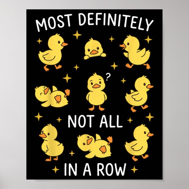 Affiche Très certainement pas tous à la suite Funny Duck O (Devant)