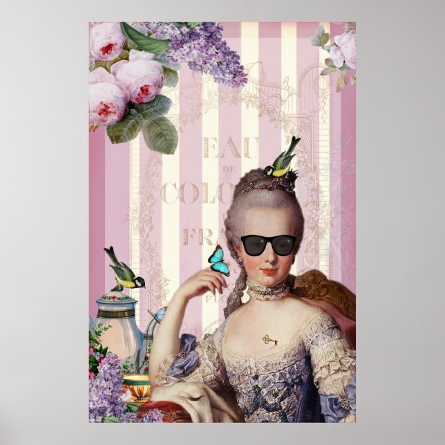 Affiche Très Chic Marie Antoinette in shades (Devant)