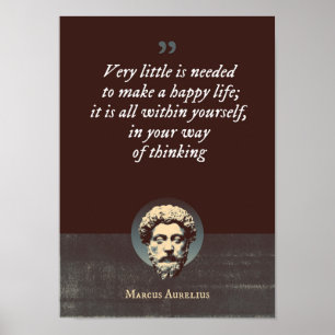 Affiche Très peu est nécessaire pour rendre une vie heureu