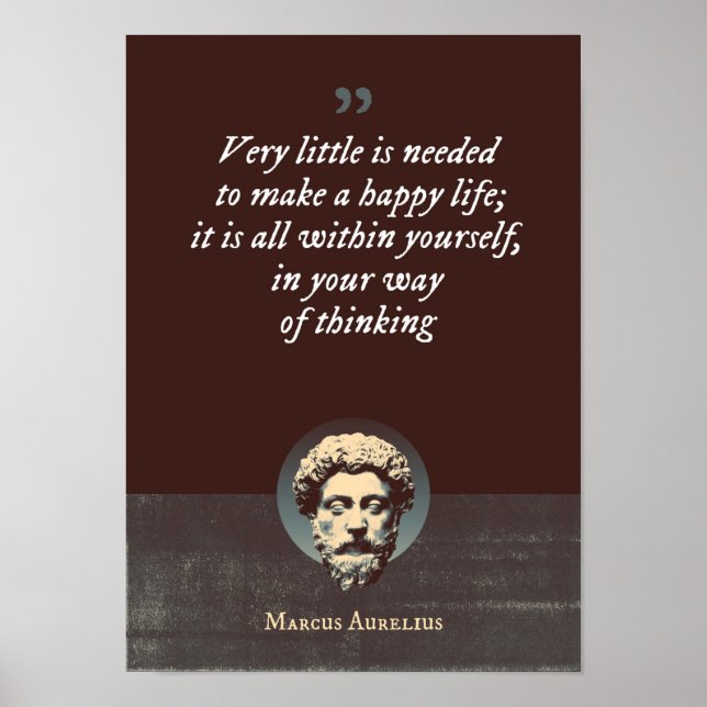 Affiche Très peu est nécessaire pour rendre une vie heureu (Devant)