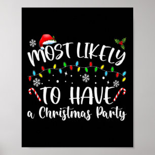 Affiche Très probable à Noël Avoir une fête de Noël Fa
