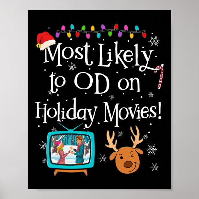 Affiche Très Probable À Od Sur Les Films De Noël Drôle Chr (Devant)