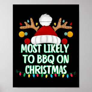 Affiche Très Probable De Barbecue Sur Noël Drôle Correspon