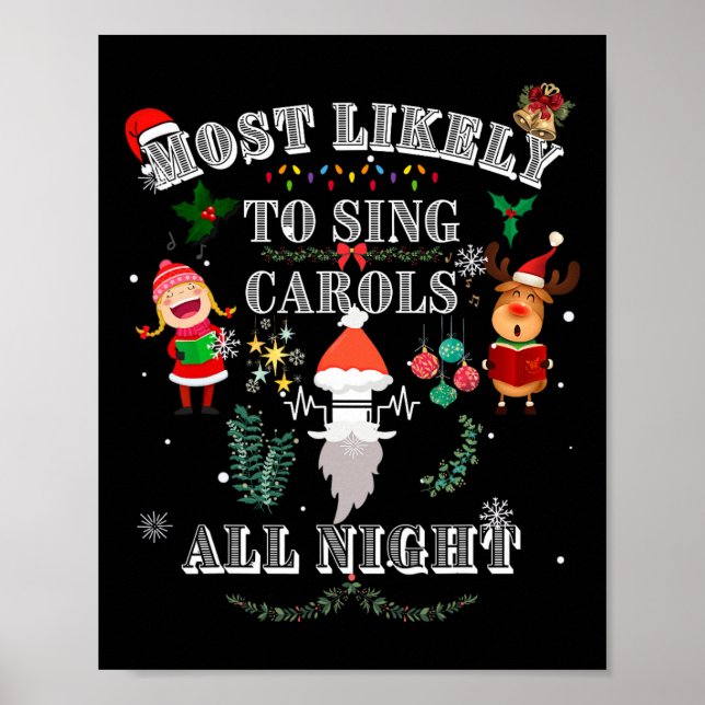 Affiche Très Probable De Chanter Des Chansons Toute La Nui (Devant)