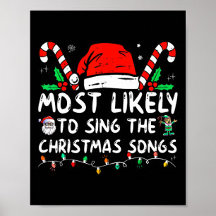Affiche Très Probable De Chanter Les Chansons De Noël Noël